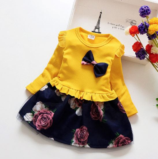 Girl Yellow Floral Clothing Set – cute cuddle